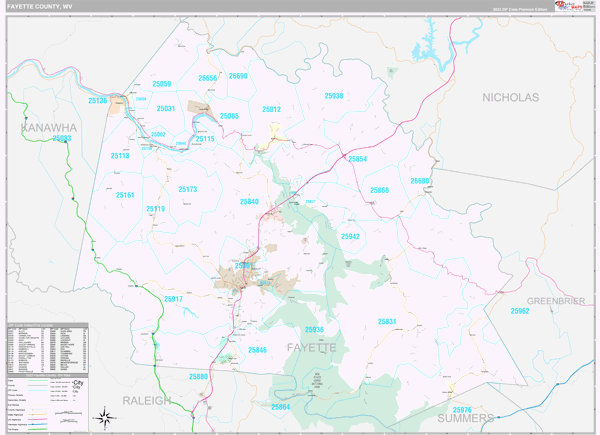Fayette County Digital Map Premium Style