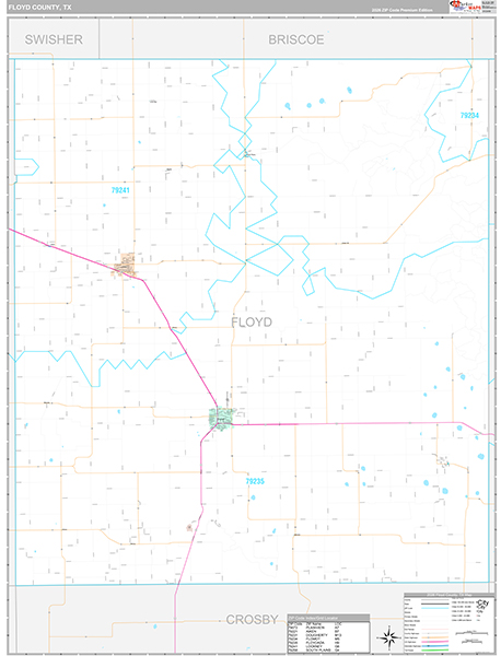 Floyd County, TX Zip Code Map