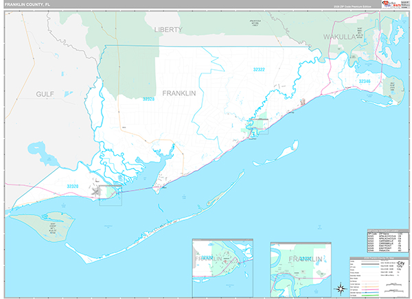 Franklin County, FL Wall Map