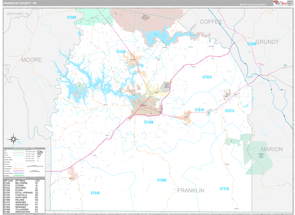 Franklin County Digital Map Premium Style