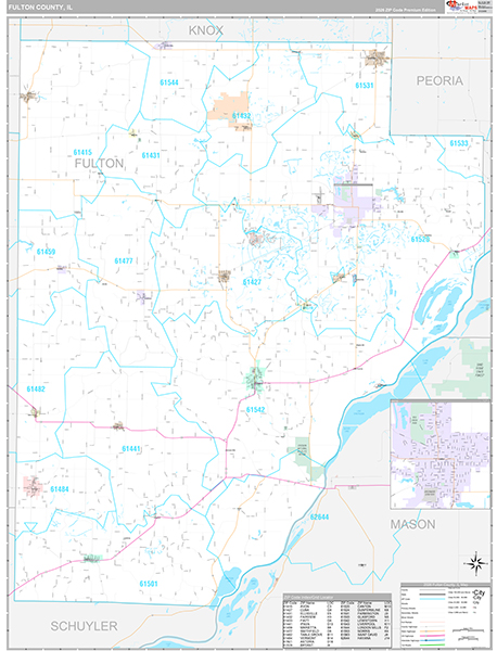 Fulton County, IL Zip Code Map