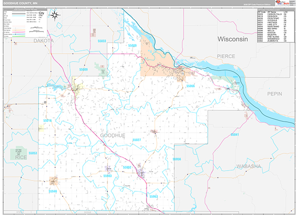 Goodhue County, MN Wall Map
