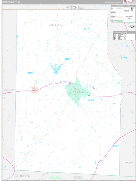 Grady County, GA Wall Map