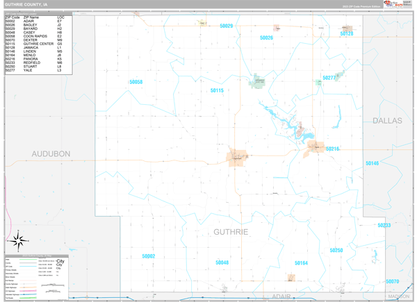 Guthrie County Map Book Premium Style