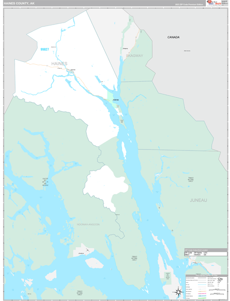 Haines County, AK Wall Map