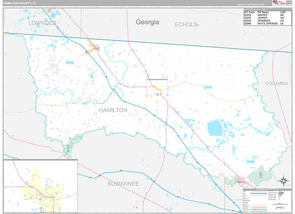 Hamilton County, FL Wall Map