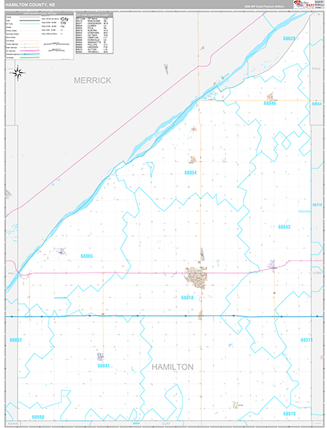 Hamilton County, NE Zip Code Map