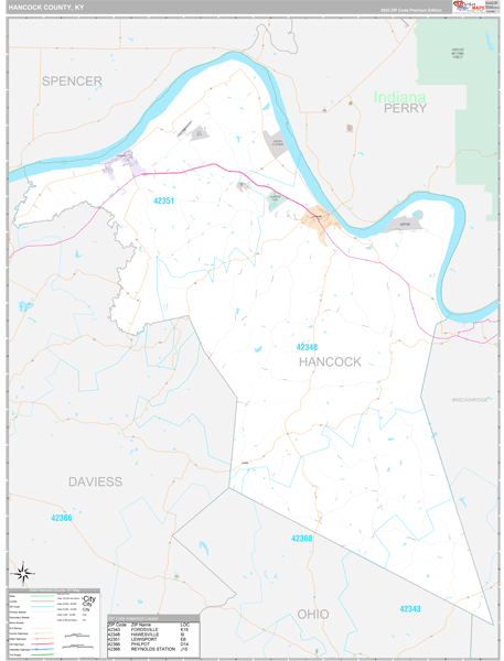 Hancock County Digital Map Premium Style