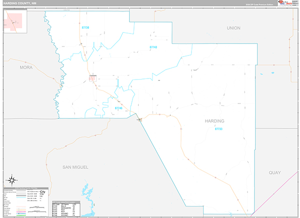 Harding County, NM Wall Map