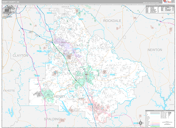 Henry County, GA Zip Code Map