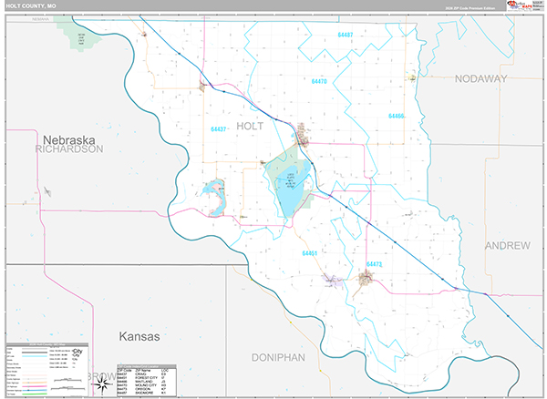 Holt County, MO Wall Map