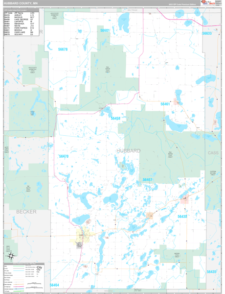 Hubbard County Digital Map Premium Style