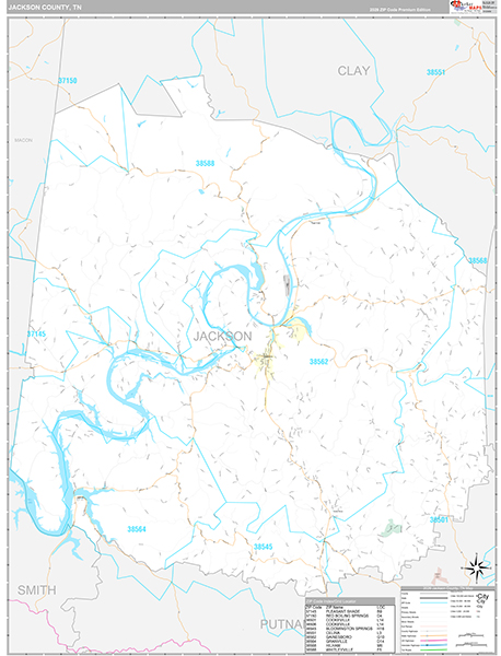 Jackson County, TN Zip Code Map