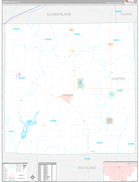 Jasper County Digital Map Premium Style