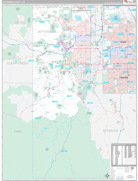 Jefferson County CO Map Book Premium