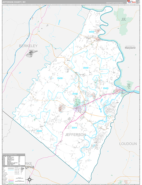 Jefferson County, WV Zip Code Map