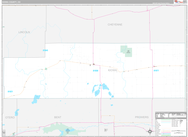 Kiowa County Map Book Premium Style