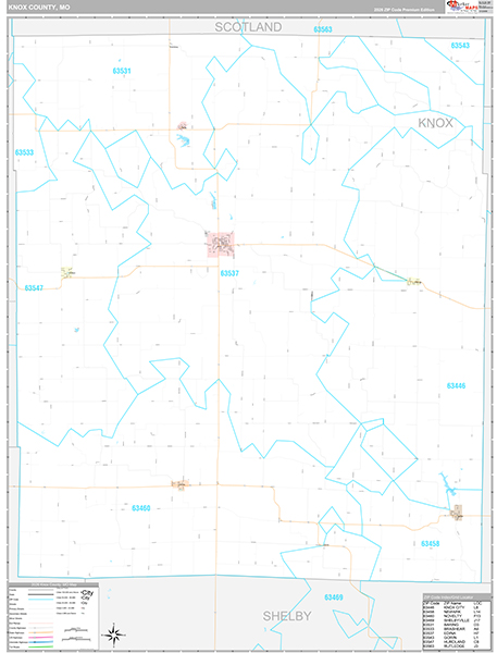 Knox County, MO Map Premium Style