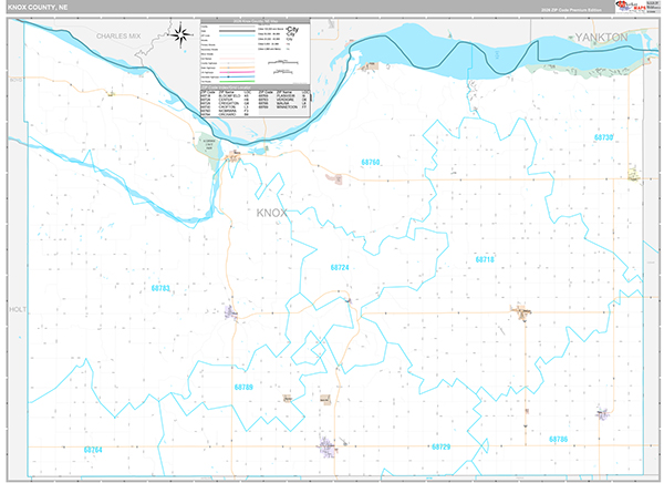 Knox County, NE Zip Code Map