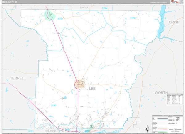Lee County, GA Zip Code Map