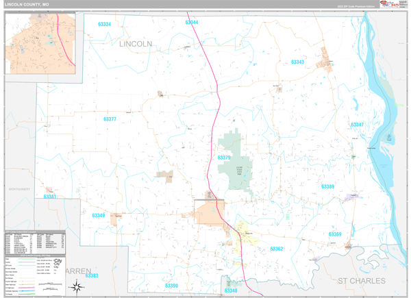 Lincoln County Digital Map Premium Style