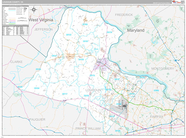 Loudoun County, VA Wall Map