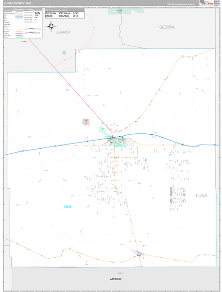 Luna County, NM Wall Map