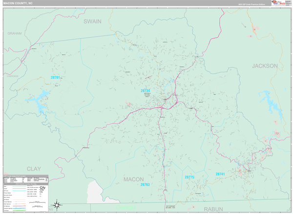 Macon County Digital Map Premium Style