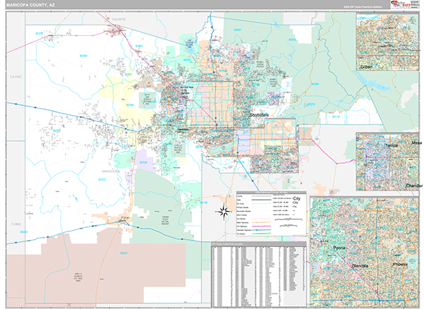 Maricopa County, AZ Zip Code Map
