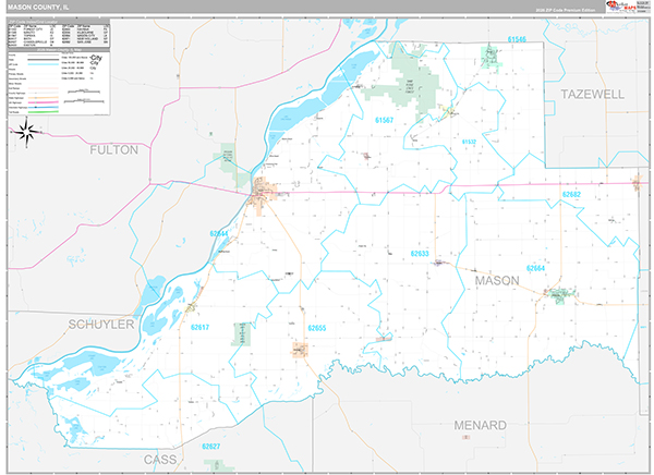 Mason County, IL Zip Code Map
