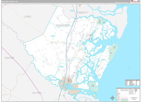 McIntosh County, GA Zip Code Map