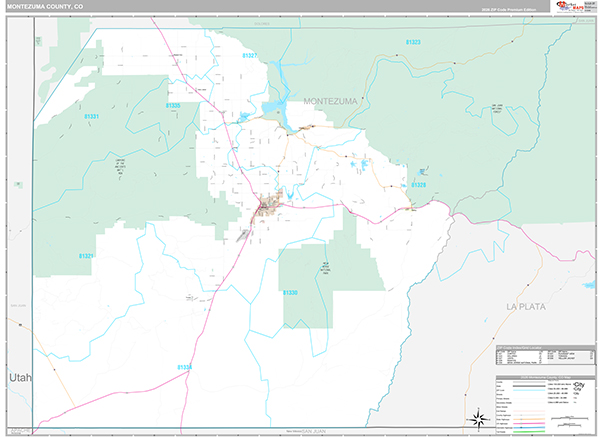 Montezuma County, CO Zip Code Map