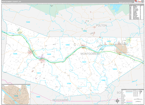 Montgomery County, NY Zip Code Map