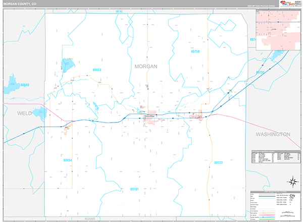 Morgan County, CO Zip Code Map