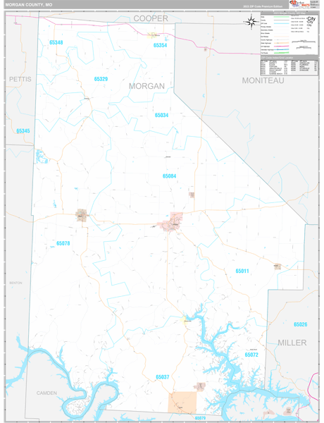 Morgan County, MO Wall Map