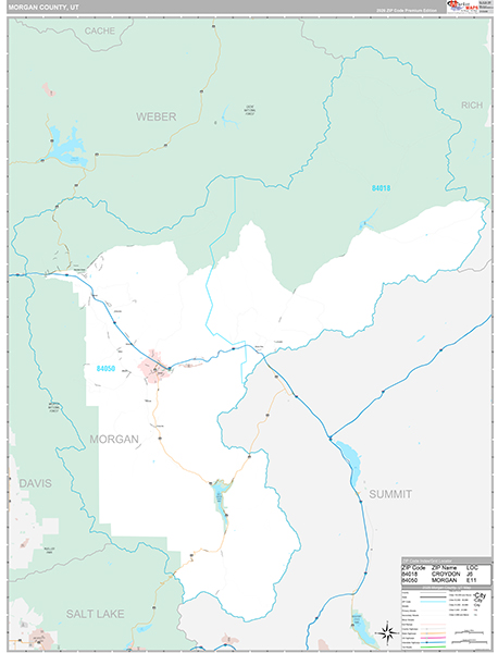 Morgan County, UT Zip Code Map