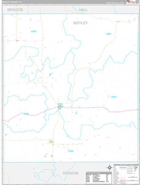 Motley County, TX Zip Code Map