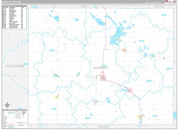 Murray County, MN Zip Code Map