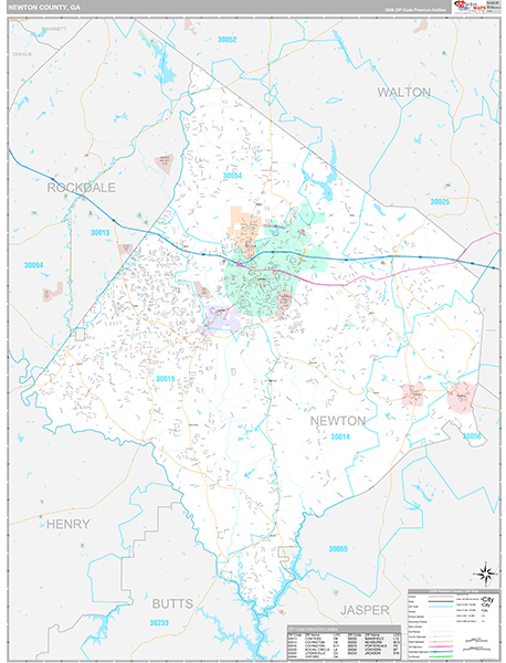 Newton County, GA Zip Code Map