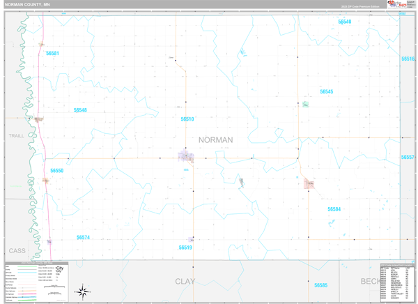 Norman County, MN Wall Map