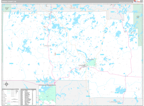 Oneida County Digital Map Premium Style