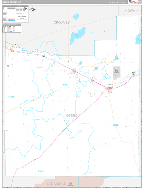Otero County, CO Zip Code Map