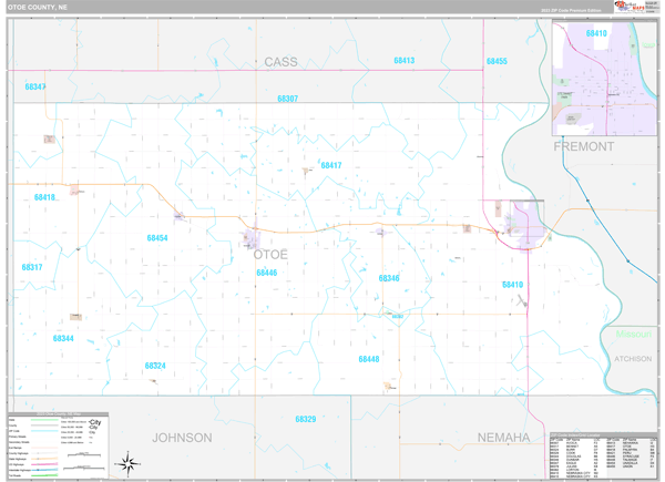 Otoe County Digital Map Premium Style
