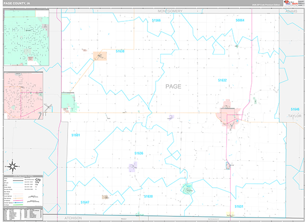 Page County, IA Wall Map