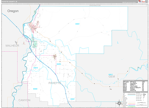 Payette County, ID Wall Map
