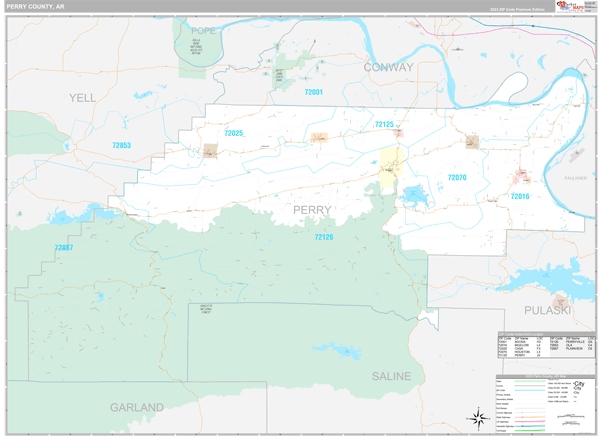 Perry County, AR Wall Map