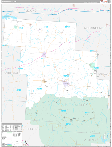 Perry County, OH Zip Code Map