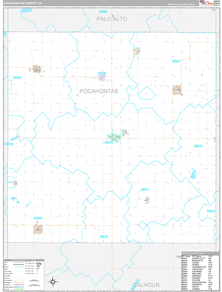 Pocahontas County, IA Wall Map