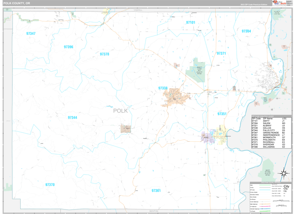 Polk County, OR Wall Map