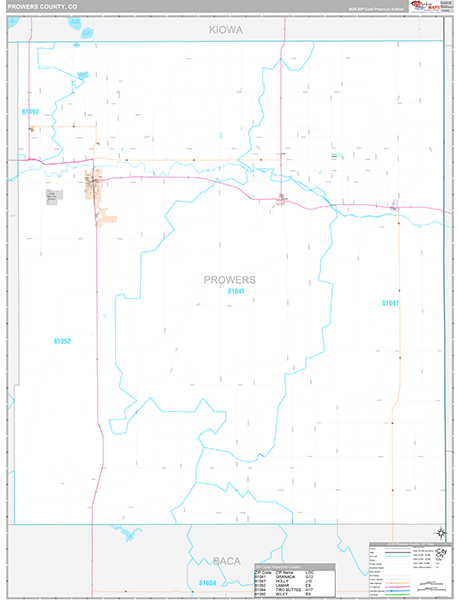 Prowers County, CO Zip Code Map